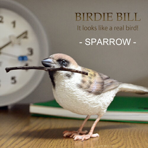 BIRDIE BILL 文鳥シリーズ スズメ / バーディビル SPARROW SERIES [置物 すずめ オブジェ 雑貨 小鳥 リアル 動物 アニマル 鳥 バード とり かわいい] 【あす楽対応】