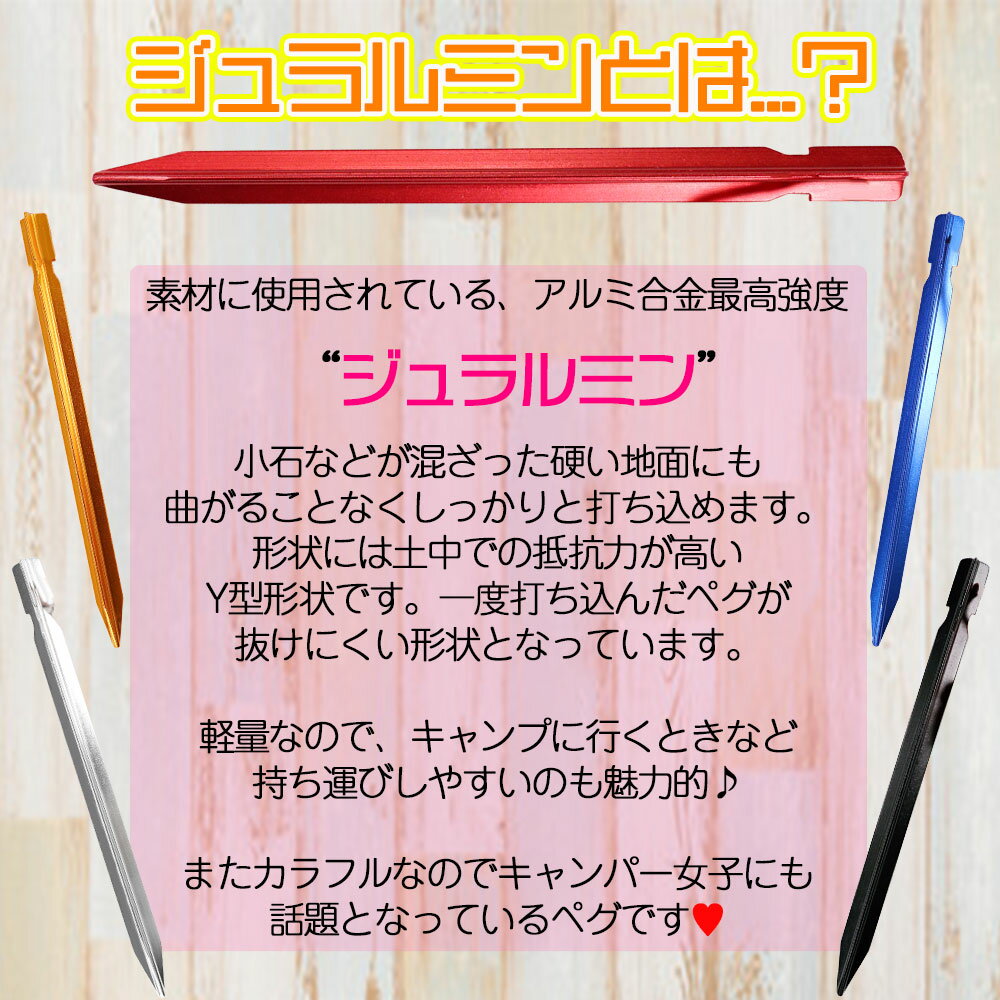 ★指定商品2点以上お買上げ300円OFFクーポン付 10本 ジュラルミン ペグ 18cm ポーチ付き アルミ 合金製 Y字 ワイペグ アウトドア キャンプ テント 軽量 キャンプ用品 登山 イベント 野外 テント設営 防災 運動会 ソロキャンプ コスパ通販格安セール情報 楽天 通販