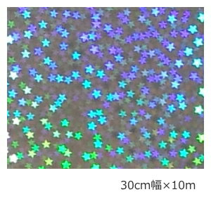 ホログラムシート マイクロスター(シルバー） 30cm×10m【ホログラムシール】