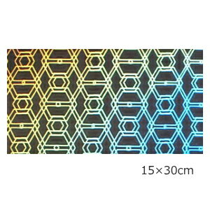 【送料無料】ホログラムシート マルチヘキサ(シルバー)15cm×30cm