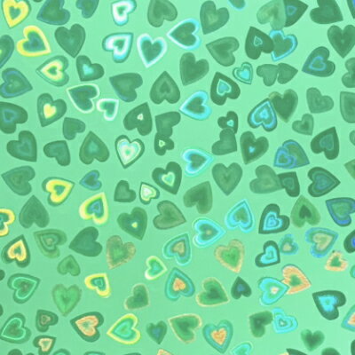 ホログラムシート ハート パステルグリーン