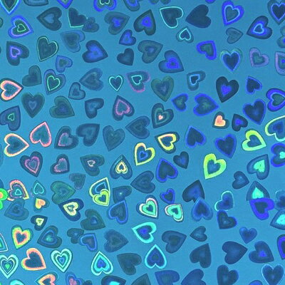 ホログラムシート ハート スカイブルー