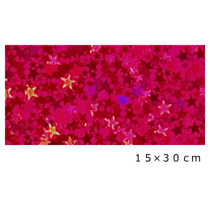 ホログラムシート リトルスター チェリーピンク15cm×30cm