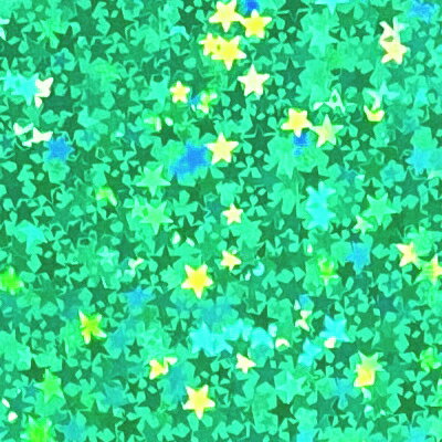 ホログラムシート リトルスター エメラルドグリーン【ホログラムシール】