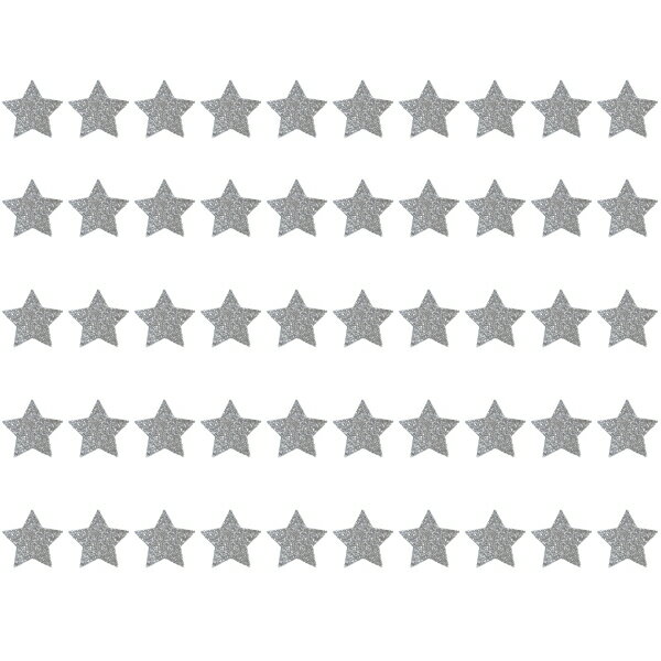 【特別提供品】グリッター 星シール シルバー ミニサイズ(シールタイプ)一袋 同色50個入高輝度 グリッ..