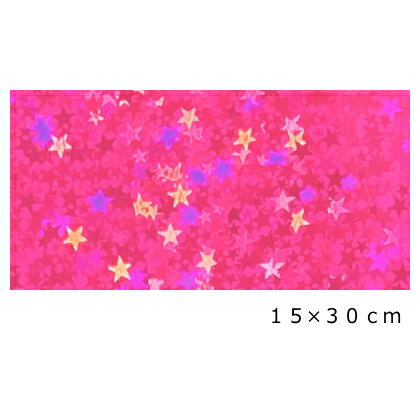 樂天商城 - ホログラムシート(シールタイプ) リトルスター マゼンタピンク15cm×30cm 同サイズなら 複数枚購入でも 送料全国一律220円