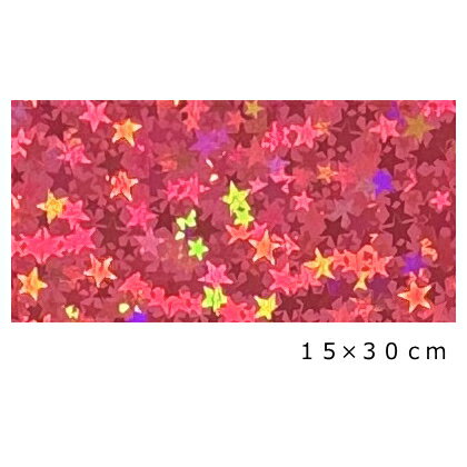 樂天商城 - ホログラムシート(シールタイプ) リトルスター ローズピンク15cm×30cm 同サイズなら 複数枚購入でも 送料全国一律220円