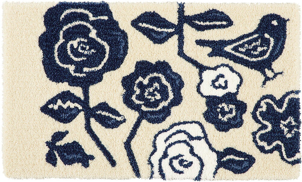 Rakuten - デザインライフ　マット【CUCO　MAT クコマット】45×75cm　3　BLUE