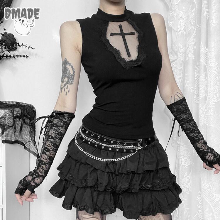 BODYLINE ゴスロリ　十字架　クロスチェーンプリーツスカート2点セット btm184-1.jpg