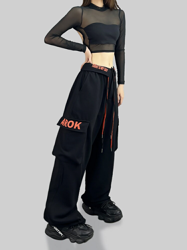 ジャズパンツ レディース ヒップホップ ダンスパンツ hiphop 長ズボン カジュアル ゆったり 練習着 スポーツ ダンスウェア 大人 普段着 ダンス パンツ Y2K ガールズ jazz おしゃれ 演出服 ダンス衣装 ストリート系 ロング丈 ボトムス スウェットパンツ