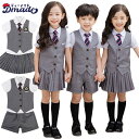 子供服 卒業式スーツ セットアップ 制服 3点セット 女の子 男の子 スーツ 学園祭 ブレザー セット 卒業式 JK DK 卒服 子供服 プリーツスカート 大き...