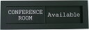 英語版　会議室　スライド式　サイン　プレート 空室/使用中 ドアプレート（設置用両面粘着テープ付き）