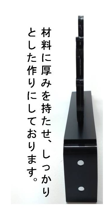 第一ネームOnline Shopの【第一ネーム】ルームナンバー プレート 部屋番号【 02 】突き出しサイン（左側壁面設置用）//　落下防止のため、ビスによりしっかり留める方式です。｜アングル2