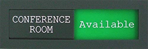 英語版　会議室　スライド式　サイン　プレート　ドアプレート　空室・使用中（設置用両面粘着テープ付き）