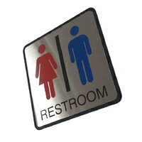 色 文字：ブラック　図柄：レッド＆ブルー※モニターの発色具合により実際のものと色が異なる場合があります。 サイズ 150mmX150mm ステンレス厚さ　0.8mm 　ブラックアクリル厚さ3mm 素材 ステンレス 図柄表示 塩ビシート その他 本製品は原則として、日本郵便ゆうパケットにて配送いたします。お届けはポストへの投函となりますが、お問い合わせ番号により日本郵便HPで、荷物の追跡ができます。ステンレス 　トイレ　プレート　お手洗　サイン　室名サイン　室名札