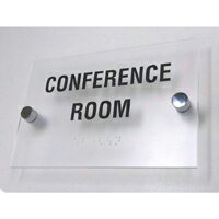 英語版 点字　会議室 サインプレート　飾りビス付き