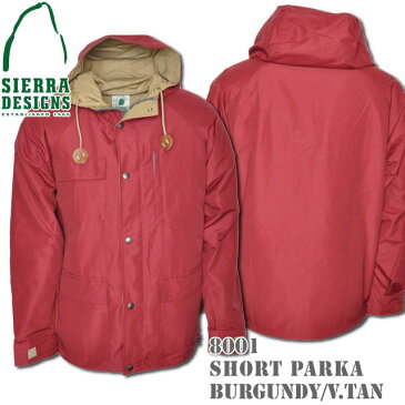 SIERRA DESIGNS シエラデザインズ SHORT PARKA ショートパーカー 8001 Burgundy/V.tan