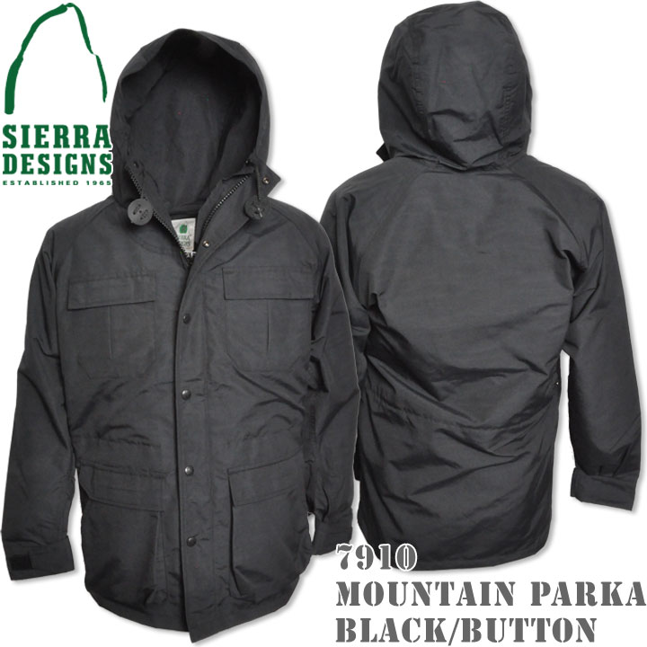 SIERRA DESIGNS シエラデザインズ MOUNTAIN PARKA マウンテンパーカー 7910 Black/Black Blackボタン