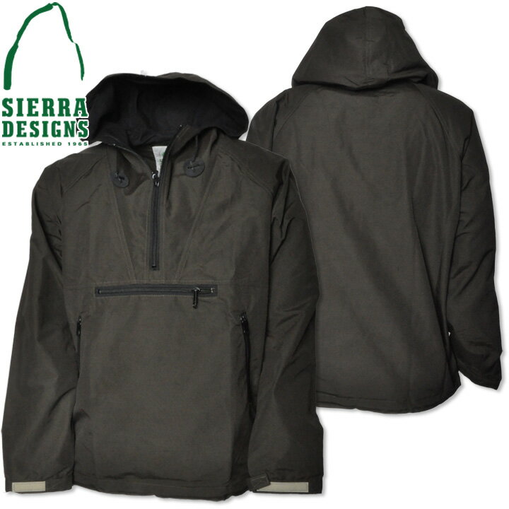 SIERRA DESIGNS シエラデザインズ ZIP ANORAK ジップアノラック 3023 Olive Drab/Black