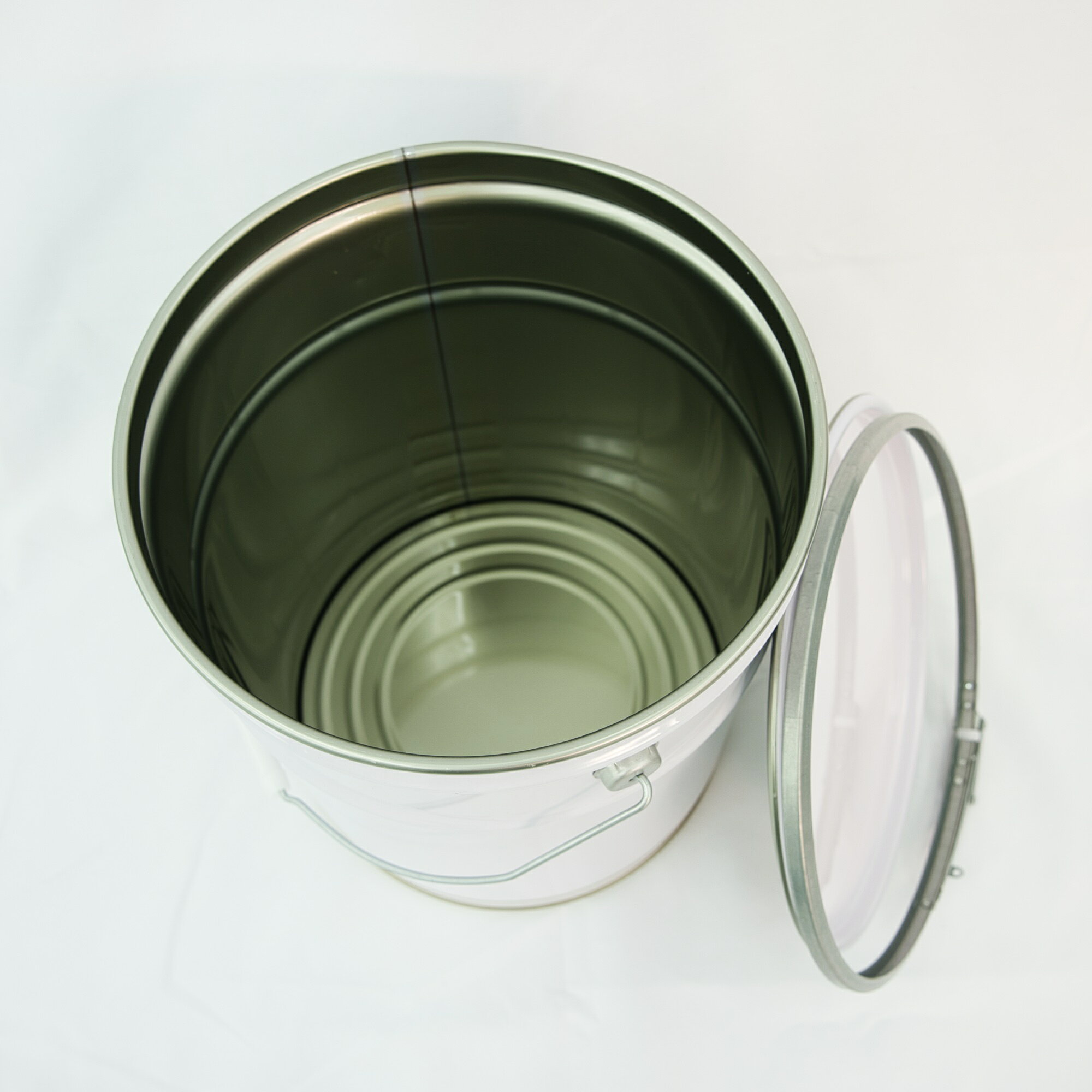 バンドタイプ ペール缶 20L 白
