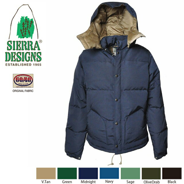 シエラデザイン ダウン メンズ SIERRA DESIGNS シエラデザインズ DOWN SIERRA JACKET ダウンシエラジャケット 7951【米国製60/40】