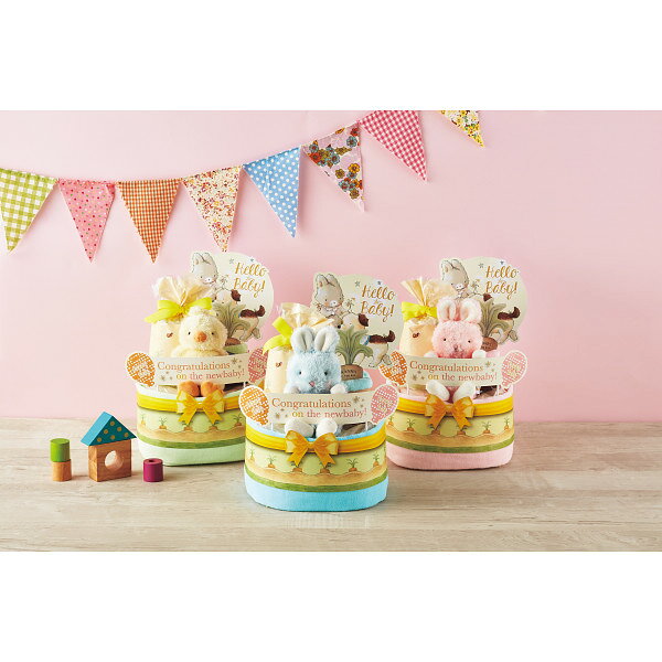 【送料無料】 バニーズバイザベイおむつケーキ2段 ベビー・子供用品 ベビー用品