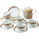 ドンチーベージュ ポット付コーヒー6客セット 468 洋陶器 洋陶コーヒー ティーセット