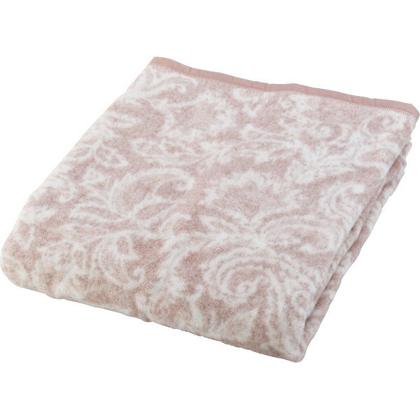 大阪泉州の毛布 ジャカード織カシミヤ入ウール毛布(毛羽部分) WJM-153 寝装品 毛布 純毛毛布