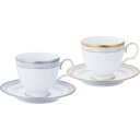 ノリタケ ハンプシャーゴールド&プラチナ ペアティー・コ-ヒ-碗皿 4335-6L/P91988 洋陶器 洋陶コーヒー 2客コーヒー