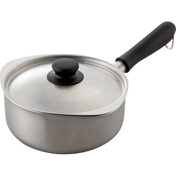 柳宗理 3層鋼片手鍋(18cm・つや消し)蓋付 313010 鍋ケトルフライパン 多層鋼ステン鍋 片 ...