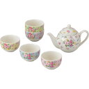 ピュアローズ ポット茶器セット T‐1066 和陶器 和陶茶器 土瓶茶器
