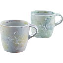 色彩一珍花 ペアマグ 2808 和陶器