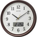 リズム 電波掛時計 8FYA02SR06 室内装飾品 掛け時計 振り子無し丸型時計