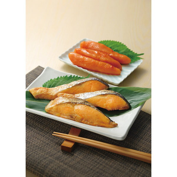 【送料無料】 鳴海屋 辛子明太子箱入と鮭の明太漬詰合せ 冷凍商品 食料品 産直水産 水産加工品 d-park-10313078 Drink&Dream「D-Park」楽天市場店 サンプル画像2