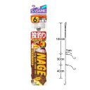 ささめ針(SASAME) 投釣り 3本鈎 K-102 針6号-ハリス1号 メール便