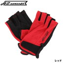 タカミヤ(TAKAMIYA) フィッシンググローブ 5本切 フリー レッド メール便