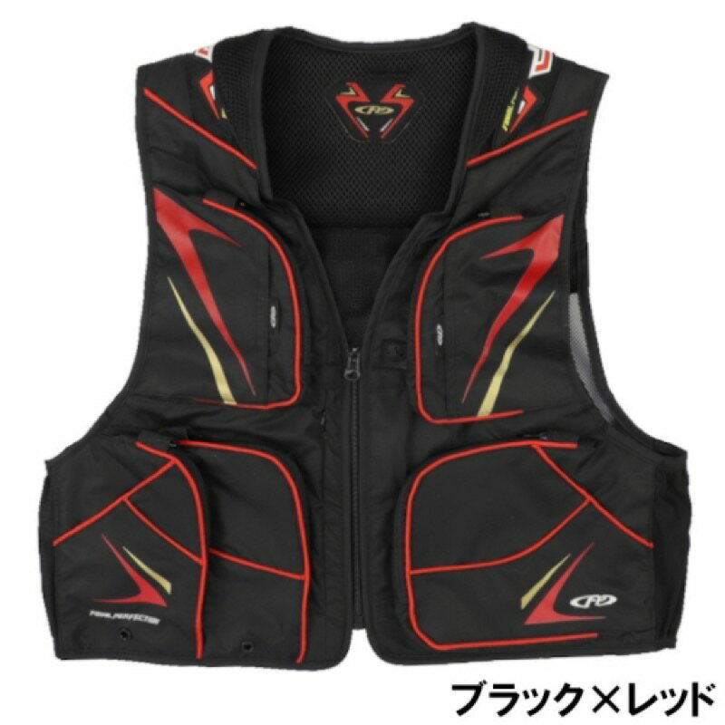 FP-5180 鮎ベスト M ブラック×レッド