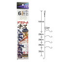 ささめ針(SASAME) アスリートキス 5本鈎 ベーシックモデル K-152 針6号-ハリス0.8号 メール便