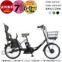 【最大7倍エントリ要】メーカー直送送料無料※一部地域 2人乗り対応 電動自転車 TDN-207LP / TDN-207LPC ペルテック 20インチ 8Ah 1...
