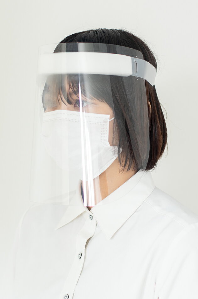楽天D-portフェイスガード Z 100個セット（日本製） フェイスカバー 透明マスク フェイスマスク 飛沫対策 組み立て式