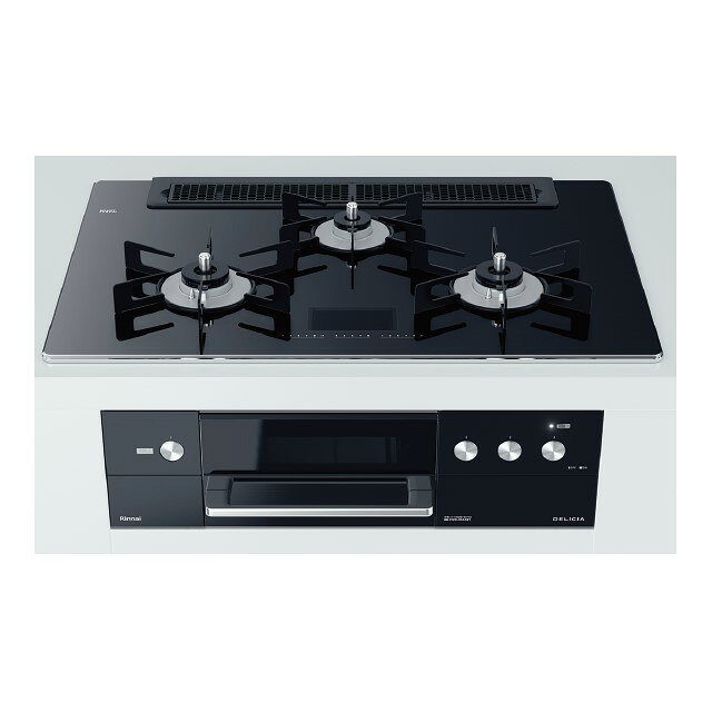 【11/5はエントリーで当店最大P6倍！】お取り寄せ 【時間指定不可】【離島配送不可】Rinnai リンナイ DELICIA(デリシア) ビルトインガスコンロ 左右強火力 都市ガス用 ワイド幅75cm AC100V電源 レンジフード連動タイプ RHS71W31E17VCABW-12A13A