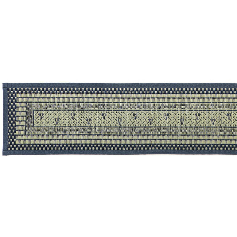 【2/1はエントリーでP4倍＆最大2000円クーポン開催】【メーカー直送】【代引不可】【日時指定不可】【北海道・沖縄・離島不可】萩原 国産い草玄関マット(裏貼り) エルモード ブルー 約30×120cm 81830201【KK9N0D18P】