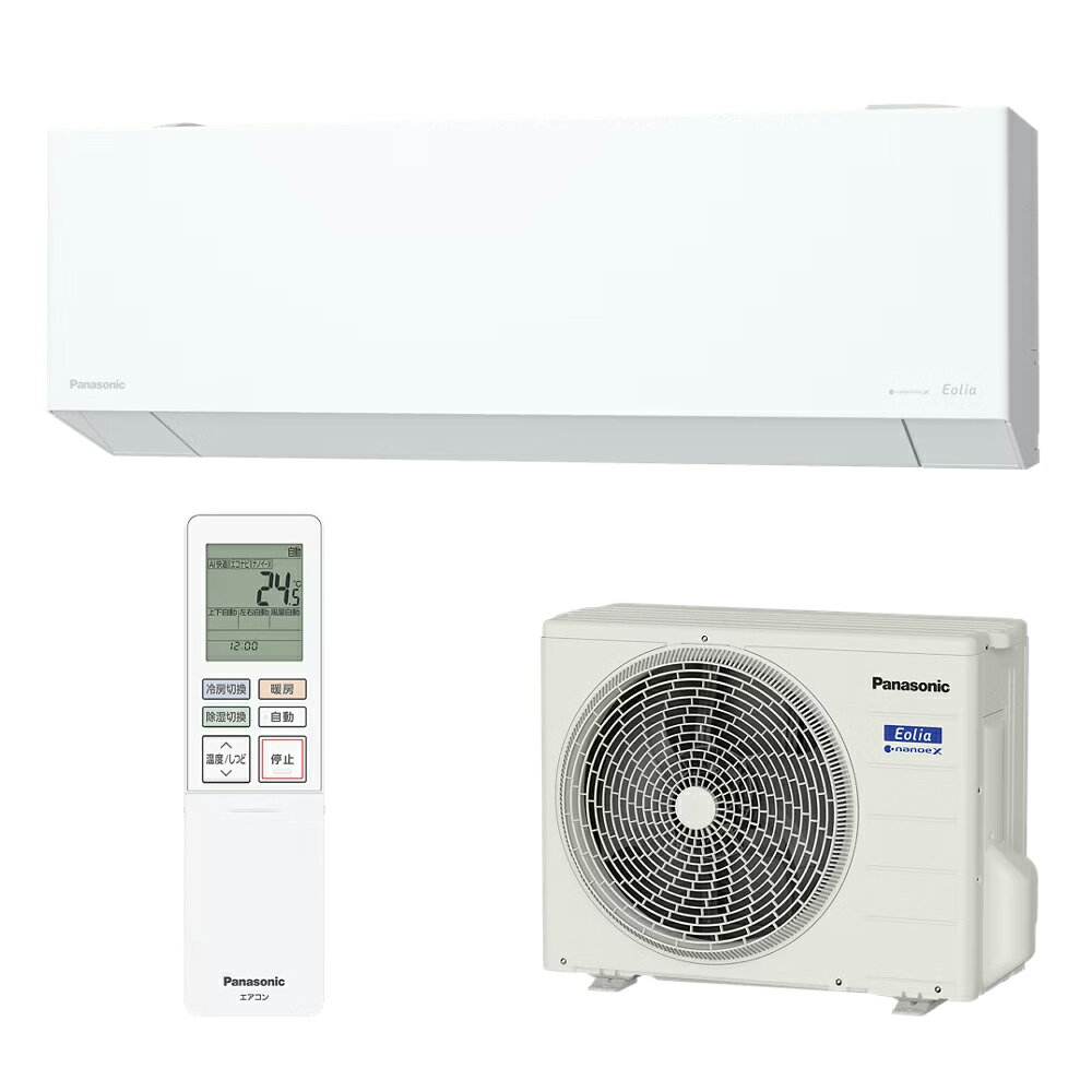 【4/20はエントリーで当店最大P5倍！】【時間指定不可】【離島配送不可】Panasonic パナソニック Eolia(エオリア) EXシリーズ ルームエアコン クリスタルホワイト 3.6kW 主に12畳用 インバーター冷暖房除湿タイプ CS-365DEX-W