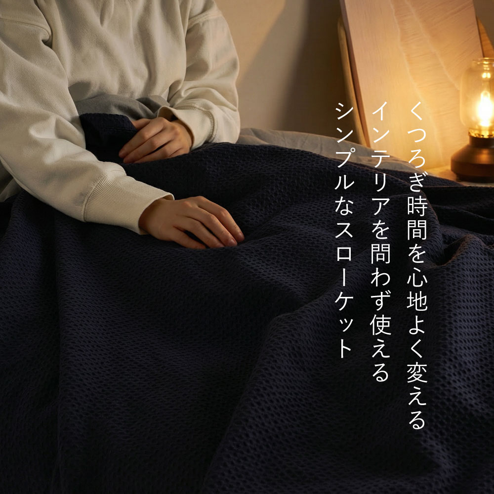 【6/15はエントリーで当店最大P5倍!】【メーカー直送】【代引不可】【日時指定不可】【北海道・沖縄・離島不可】萩原 スローケット アイボリー ソリッド シングル 約140×200cm 270104900【KK9N0D18P】 [2]