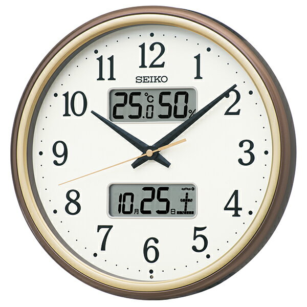 乐天商城 - 【5/15はエントリーで当店最大P6倍！】お取り寄せ SEIKO セイコー 電波掛時計 電波クロック カレンダー、温度・湿度表示つき KX275B【北海道・沖縄・離島配送不可】