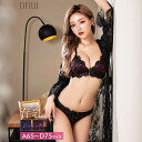 【7/15再販】ダマスクサテンレース育乳脇高ブラジャー&フルバックショーツ