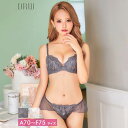 【2/4再販】フェミニンプリュームレースブラジャー&フルバックショーツ