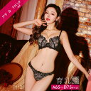 【4/1再販】ヌーディーレース育乳脇高ブラジャー&バック透けTバック