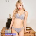 【1/24新作】カシュクールシアーペタル育乳脇高ブラジャー&フルバックショーツ