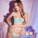 【5/9新作】バイカラーフローラルレースブラジャー&フルバックショーツ
